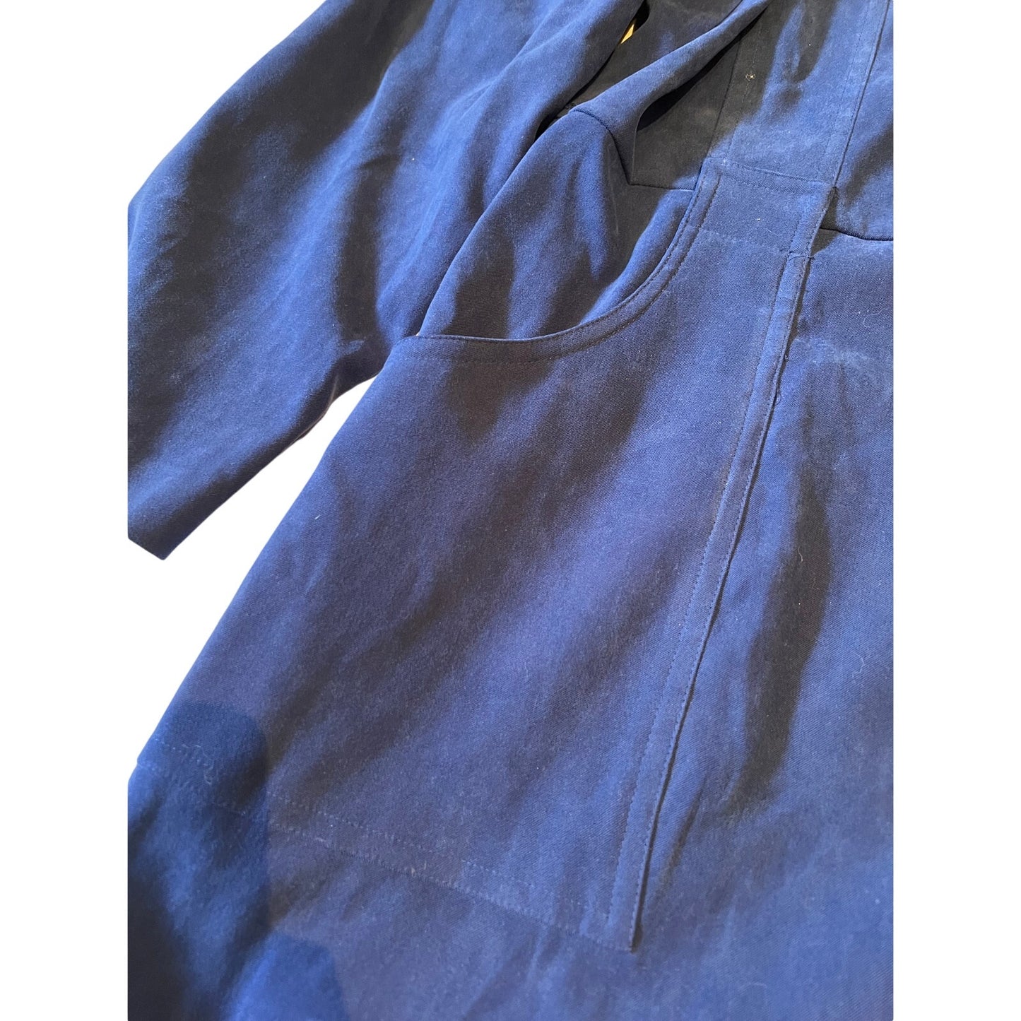 Vintage Melissa Harper Petite Size Medium Royal Blue Maxi Collared Shirt Dress