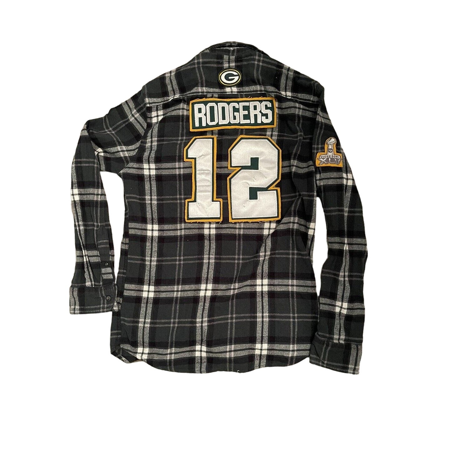 Aaron Rogers Green Bay Packers Flannel Button Down