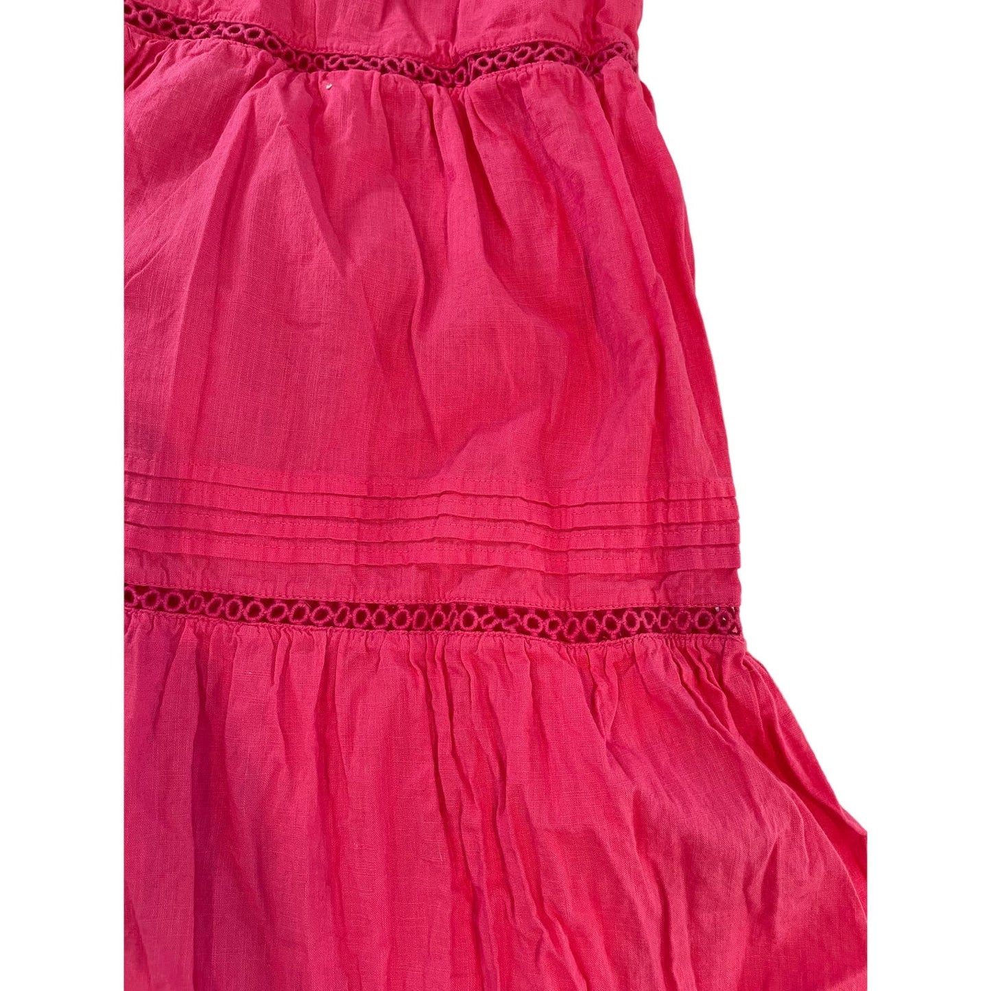 H&M Size 12 Hot Pink Women's Spaghetti Strap Long Maxi Sun Dress