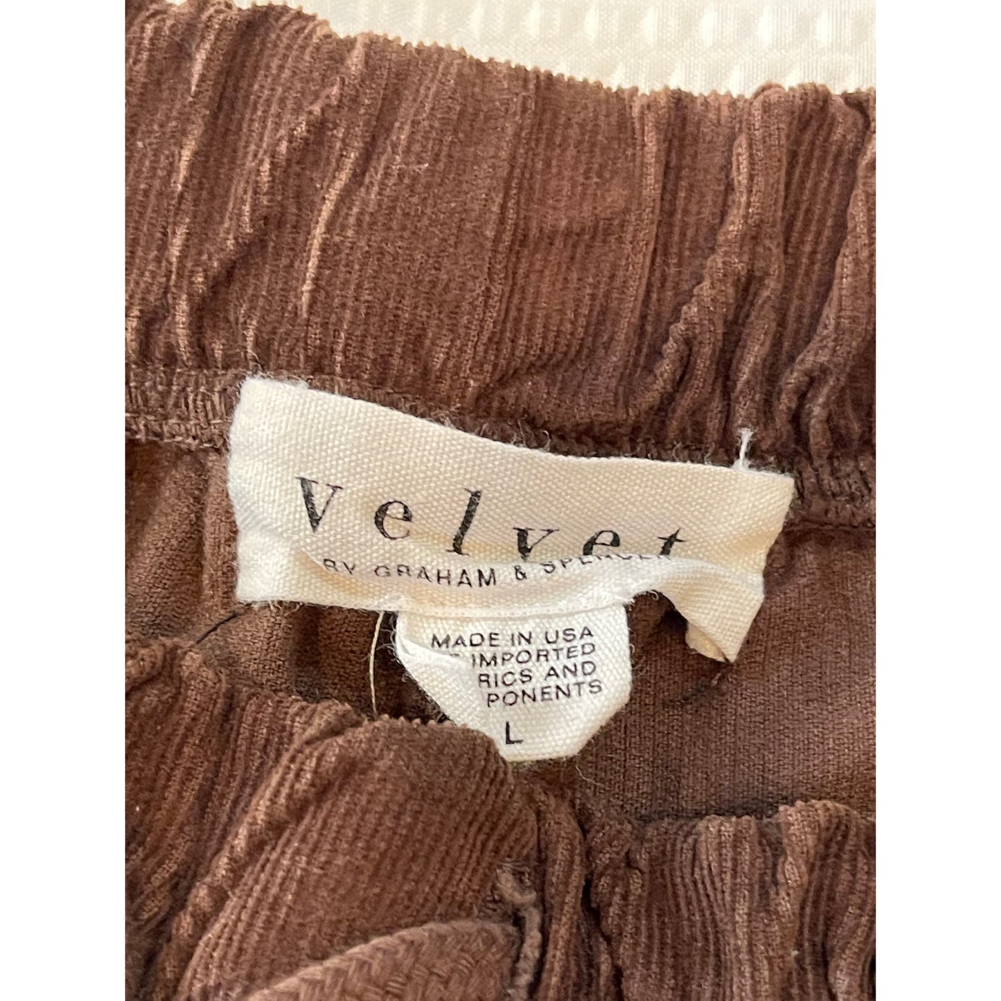 Velvet by Graham & Spencer Brown Corduroy Pants Women's Size Large