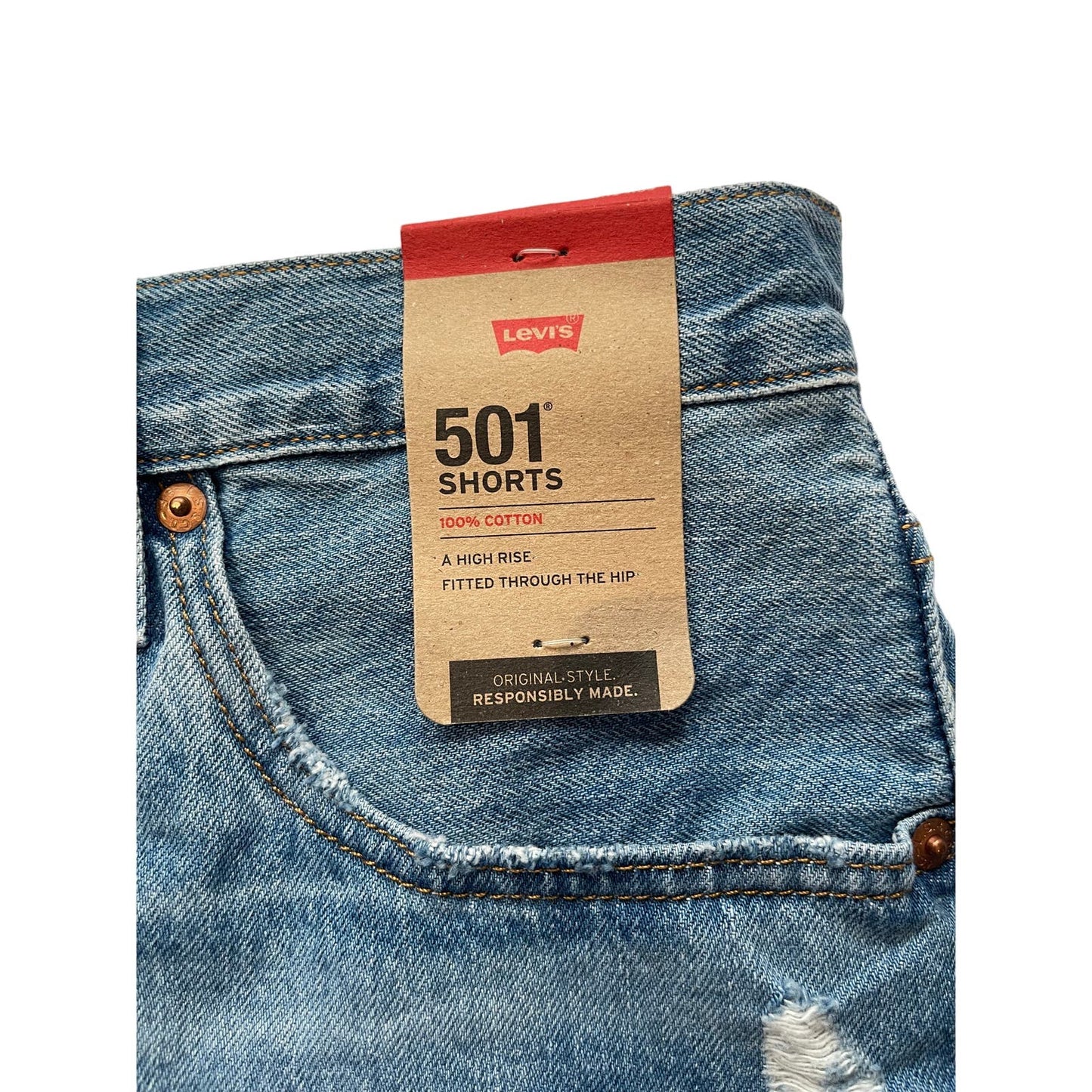 NWT Levi's 501 Women's Denim Cutoff Shorts Size 33 - 6 Button w/Pockets
