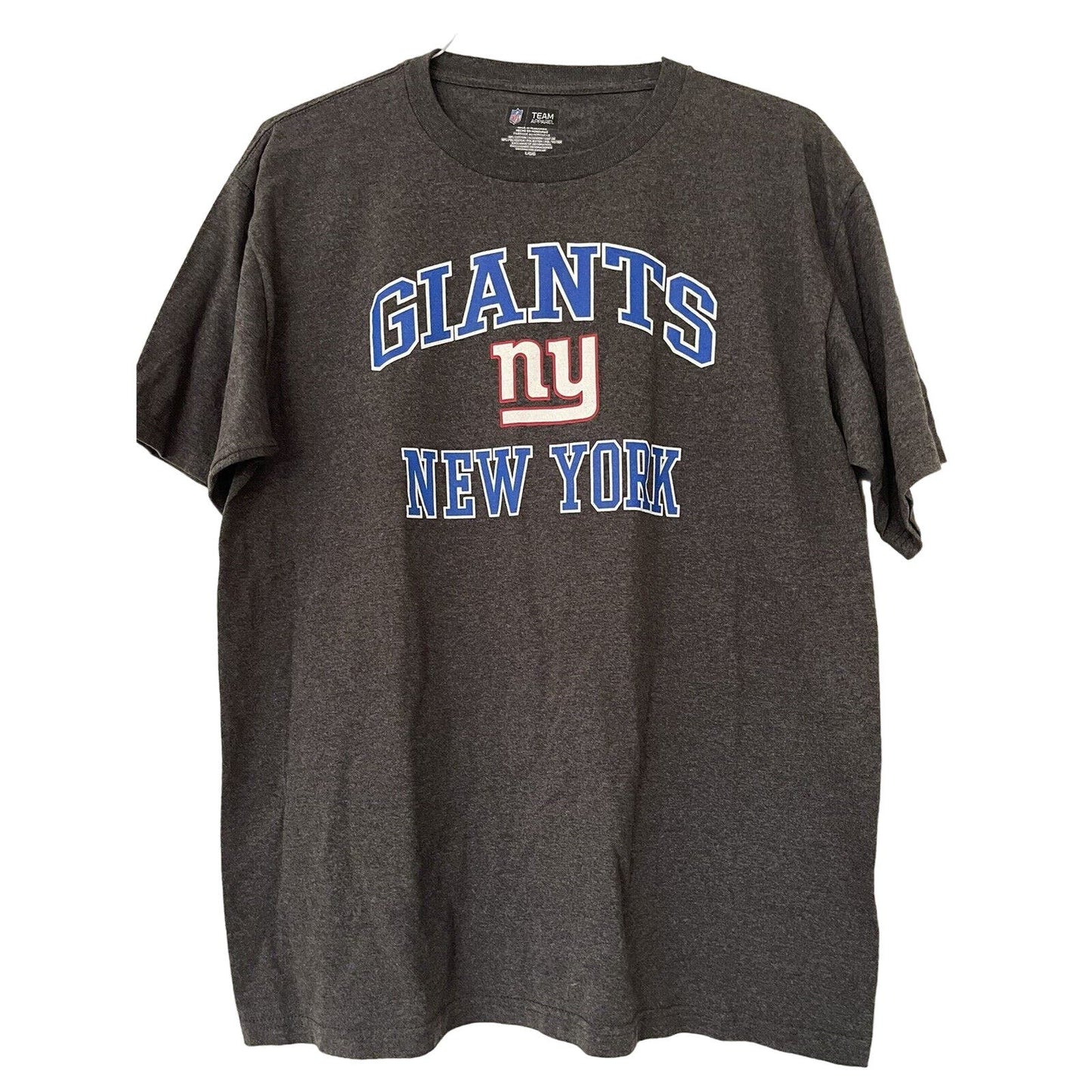NFL Team Apparel New York Giants Gray T-Shirt, Men’s Size Large