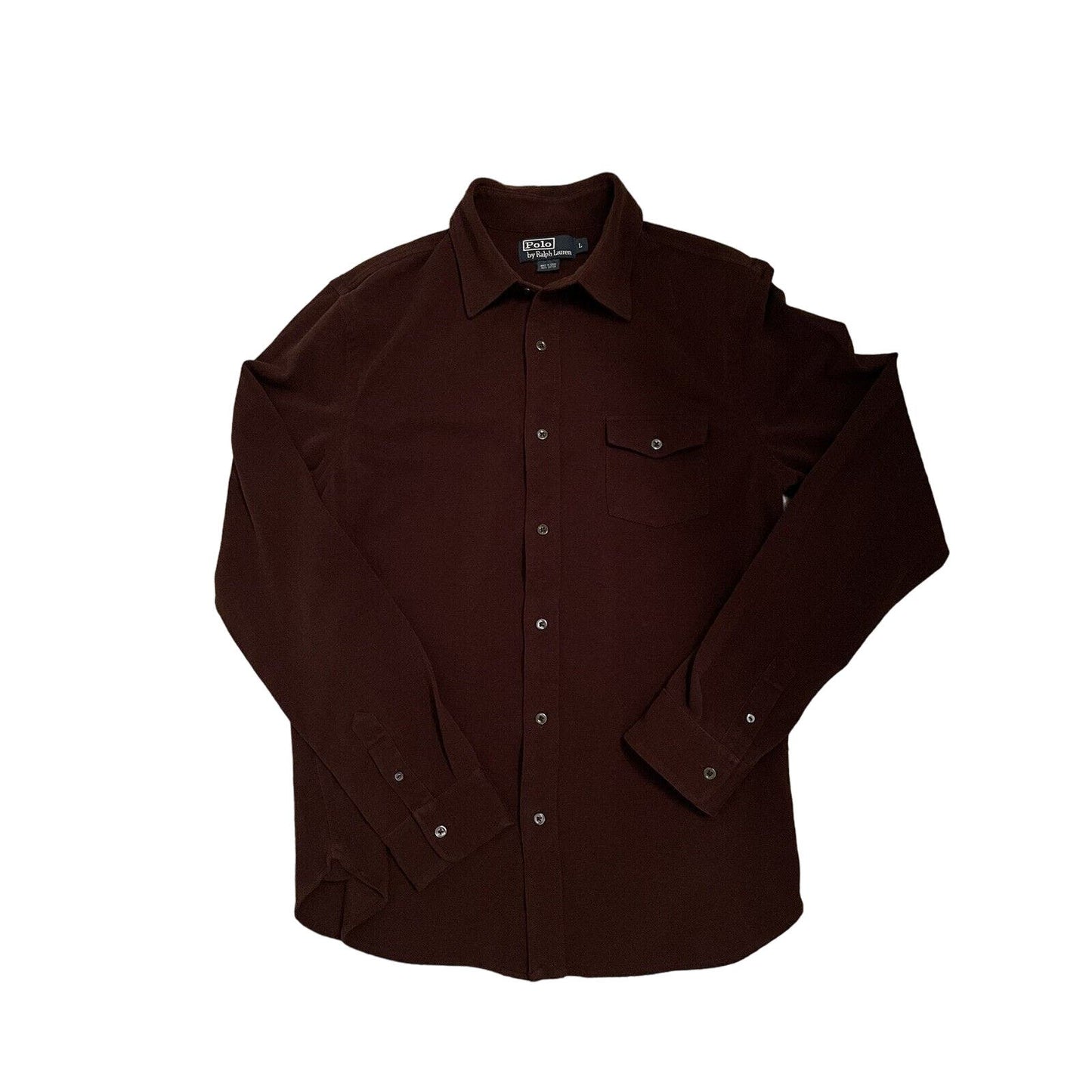 Vintage Polo Ralph Lauren 100% Cotton Button Up Mens Large Long Sleeve Shirt