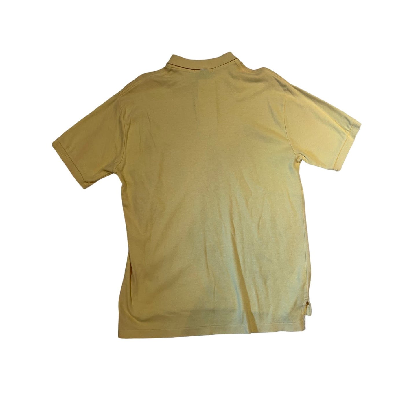 Vintage 90s Studio Chesterfield 100% Cotton Yellow Polo Shirt Men's Size Large