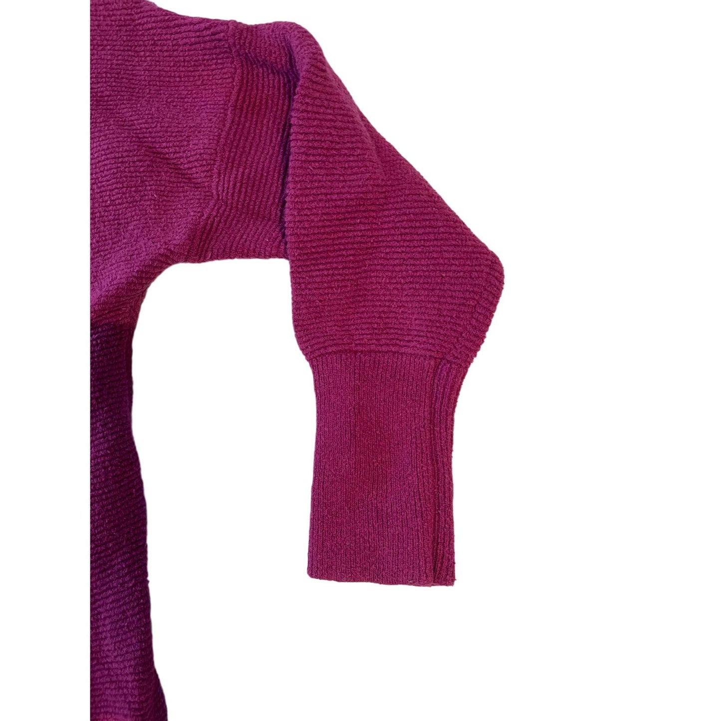 Women's Free People Size Small Fuchsia Long Sleeve Cowl Neck Sweater