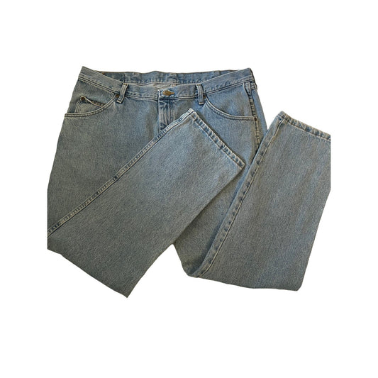 Vintage Wrangler Regular Fit Blue Denim Jeans Mens Size 40/30 Y2K