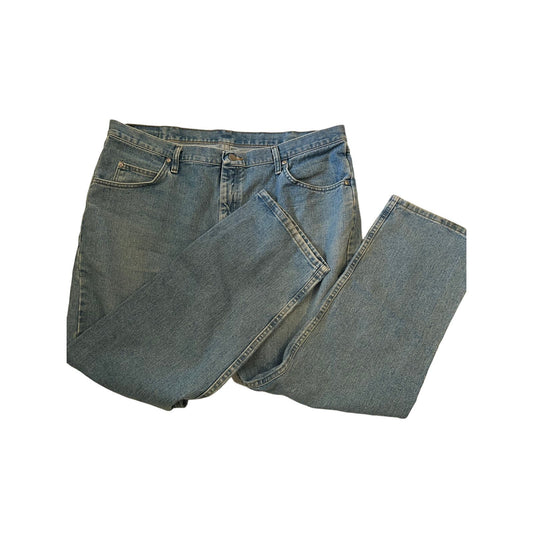 Vintage Wrangler Relaxed Fit Blue Denim Jeans Mens Size 42/30 Y2K