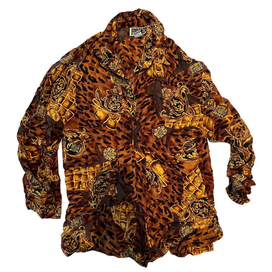 Vintage Forenza Cheetah Print - 100% Silk