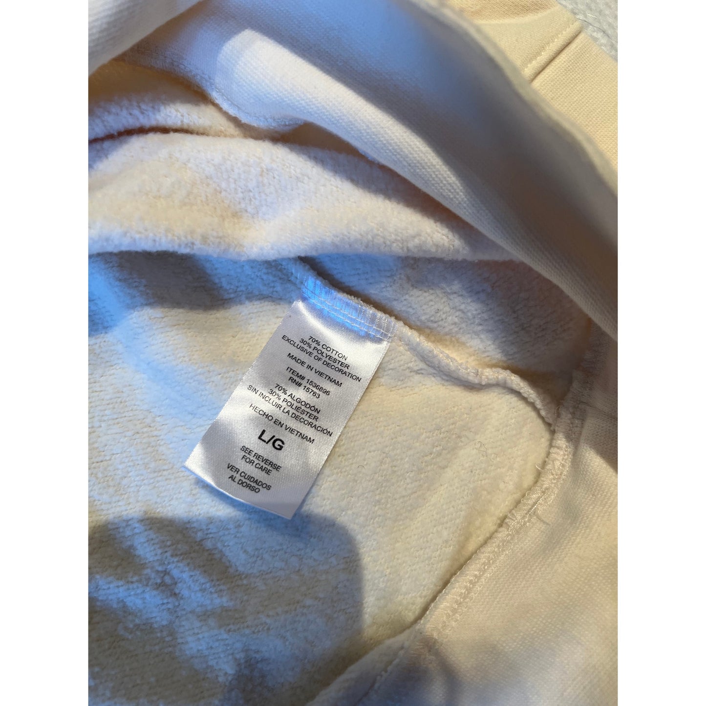 Champion Off-White Pullover Crewneck Sweatshirt