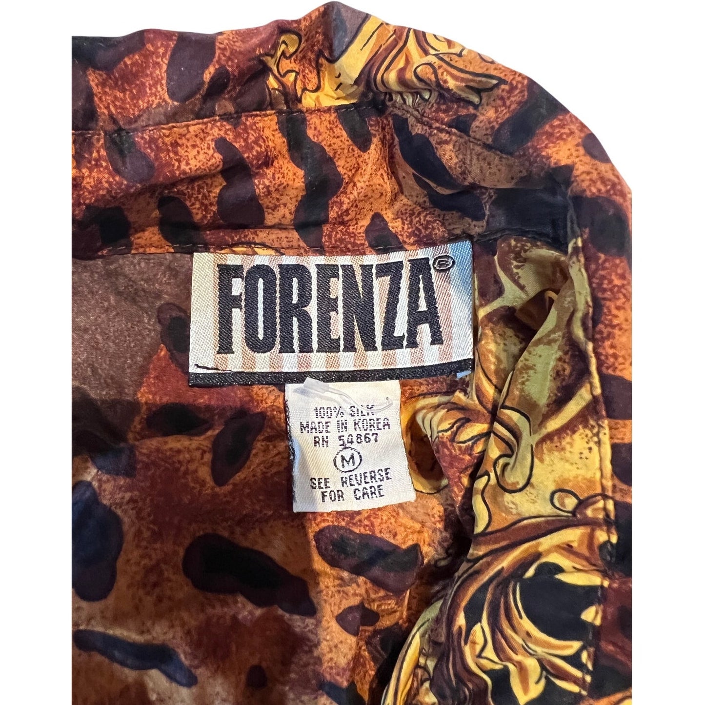 Vintage Forenza Cheetah Print - 100% Silk