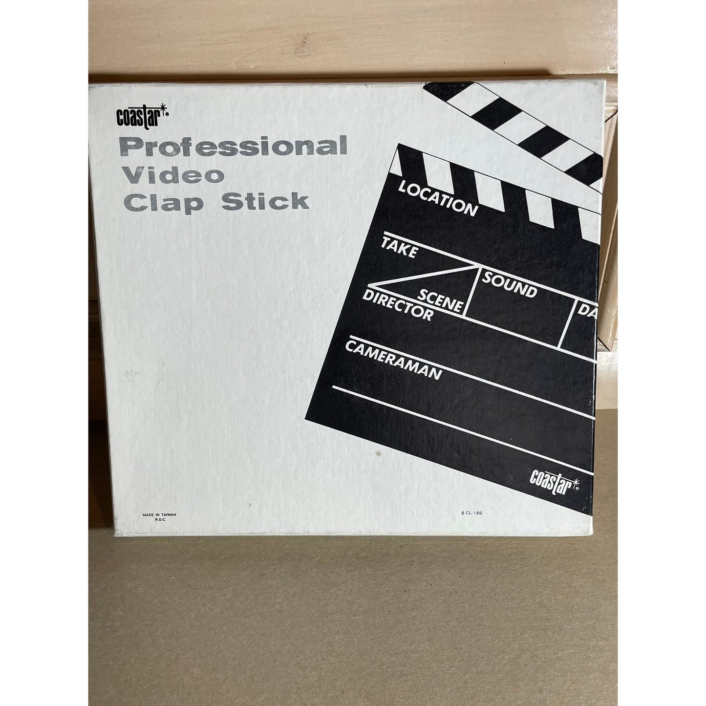 Vintage Professional Video Clap Stick by Coastar Used w/Box & Chalk