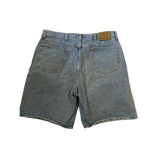 Vintage Wrangler Silver Edition Size 38R Men's Blue Denim Jean Shorts Y2K