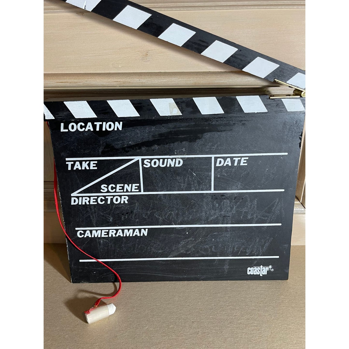 Vintage Professional Video Clap Stick by Coastar Used w/Box & Chalk