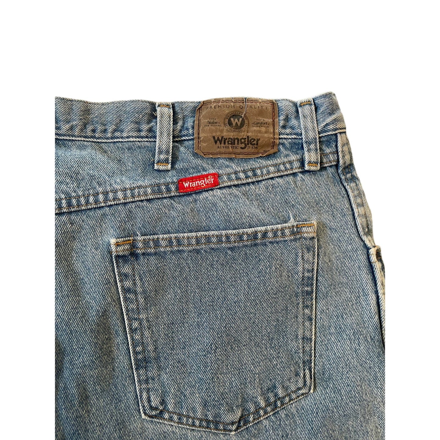 Vintage Wrangler Regular Fit Blue Denim Jeans Mens Size 40/30 Y2K