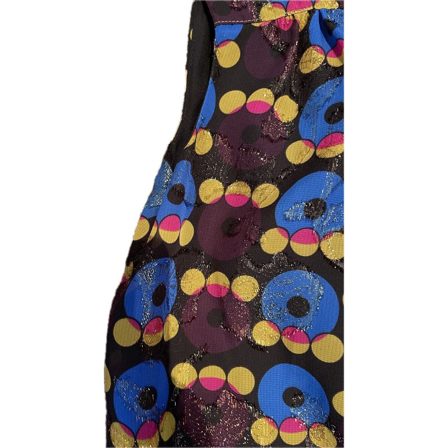 Anna Sui x Target Multicolor Metallic Mod Sleeveless Dress Size XS