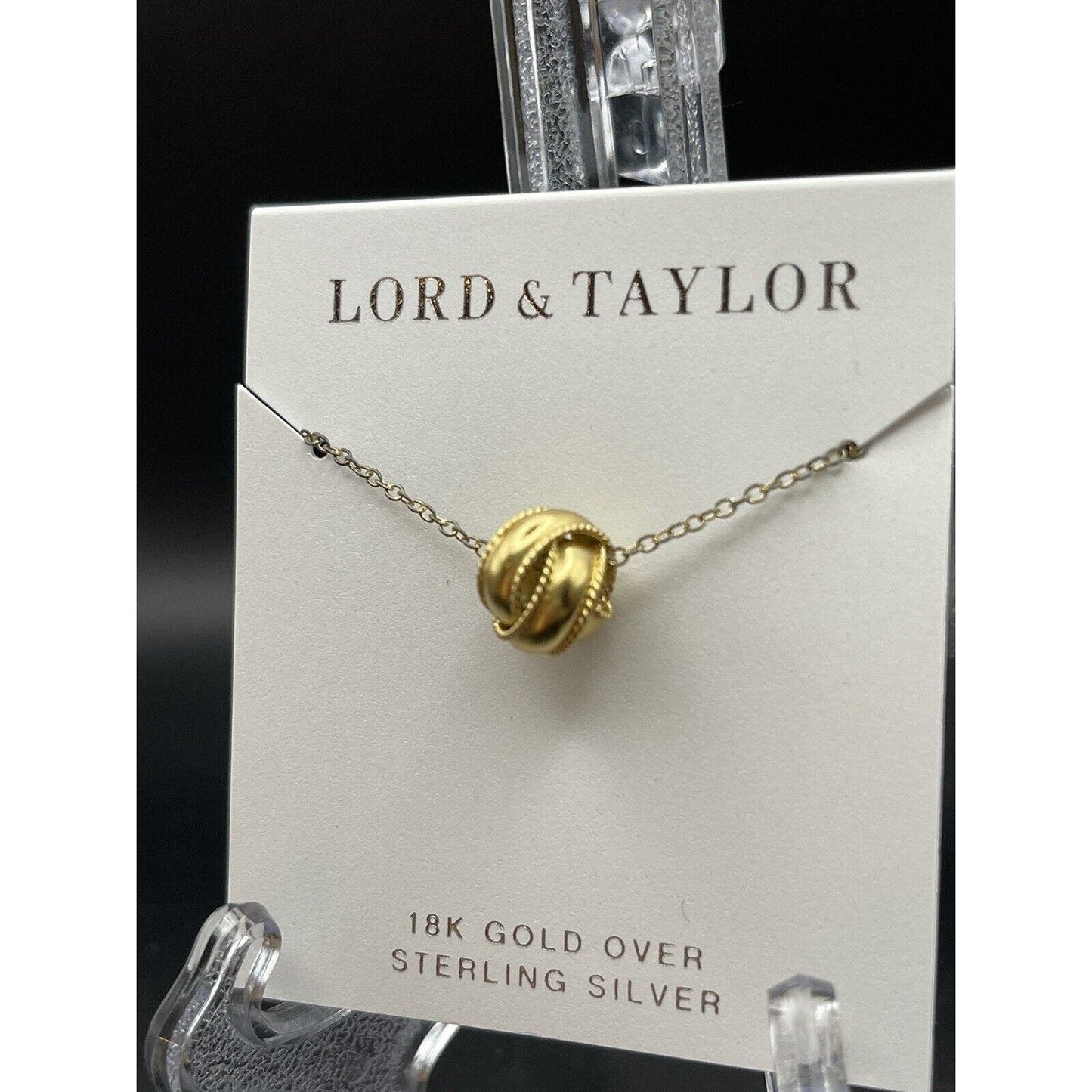 18K Gold Over Sterling Silver Necklace By Lord & Taylor Brand New With Tags $70