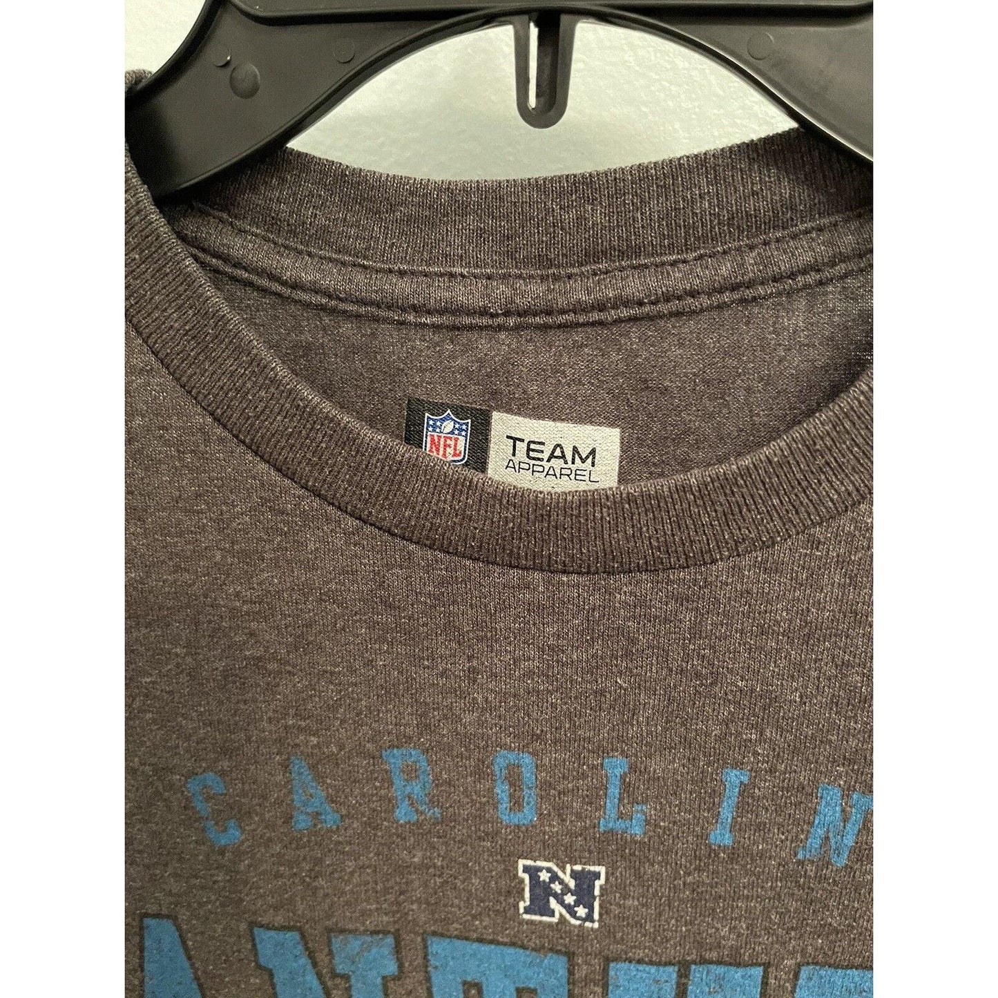 Carolina Panthers Shirt Men S Dark Gray Blue NFL Team Football Tee Short Sleeve