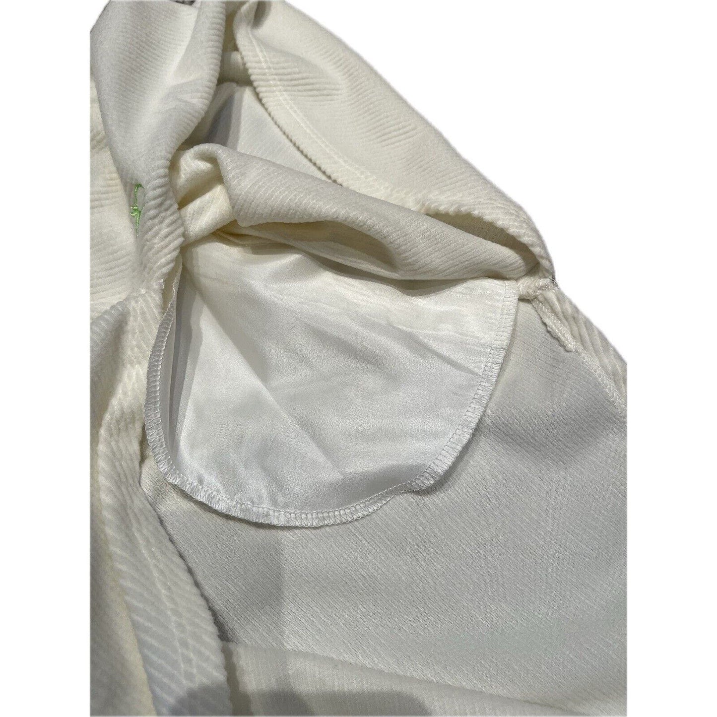 NWT Dudley Stephens Sidney Summer Dress Ribbed Fleece White Size Medium (6-8)