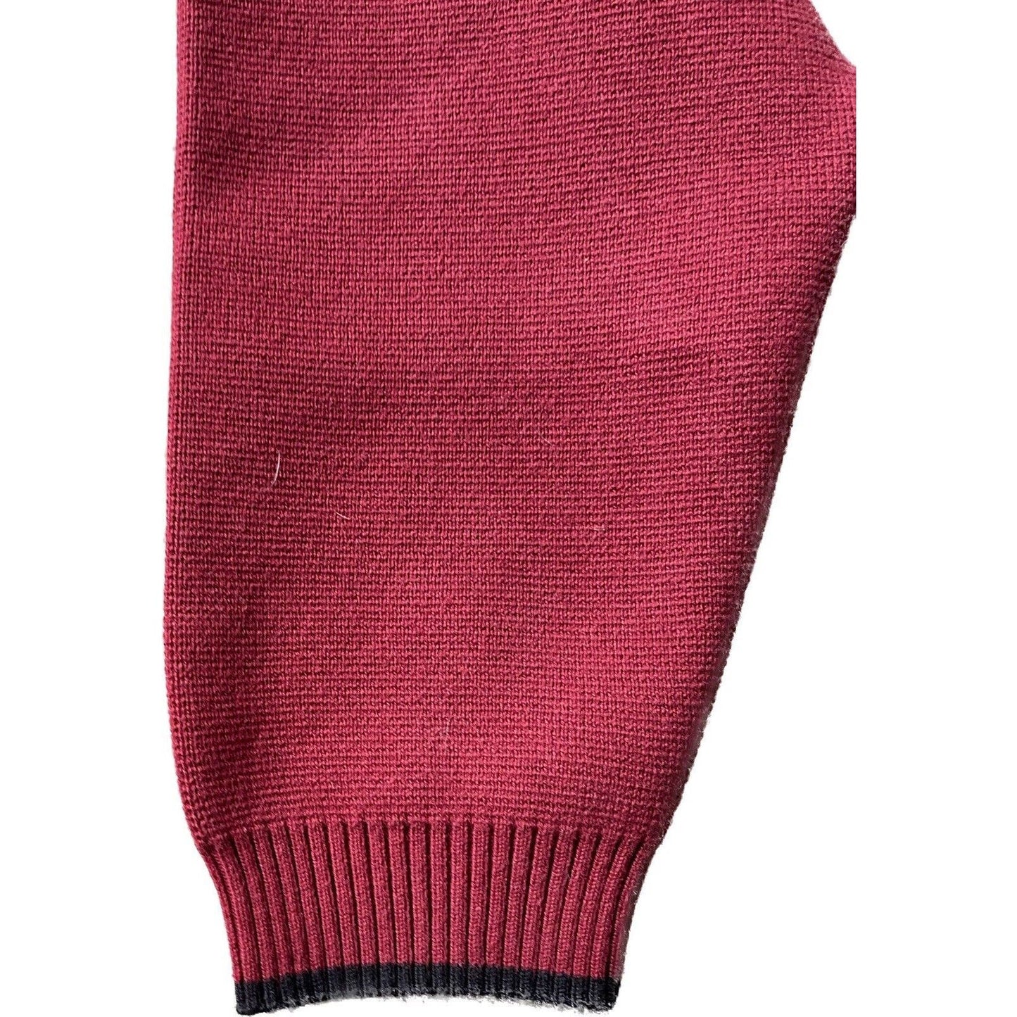 Pendleton Medium Sweater Mens Red 1/4 Zip Pullover Long Sleeve Sweatshirt Cotton