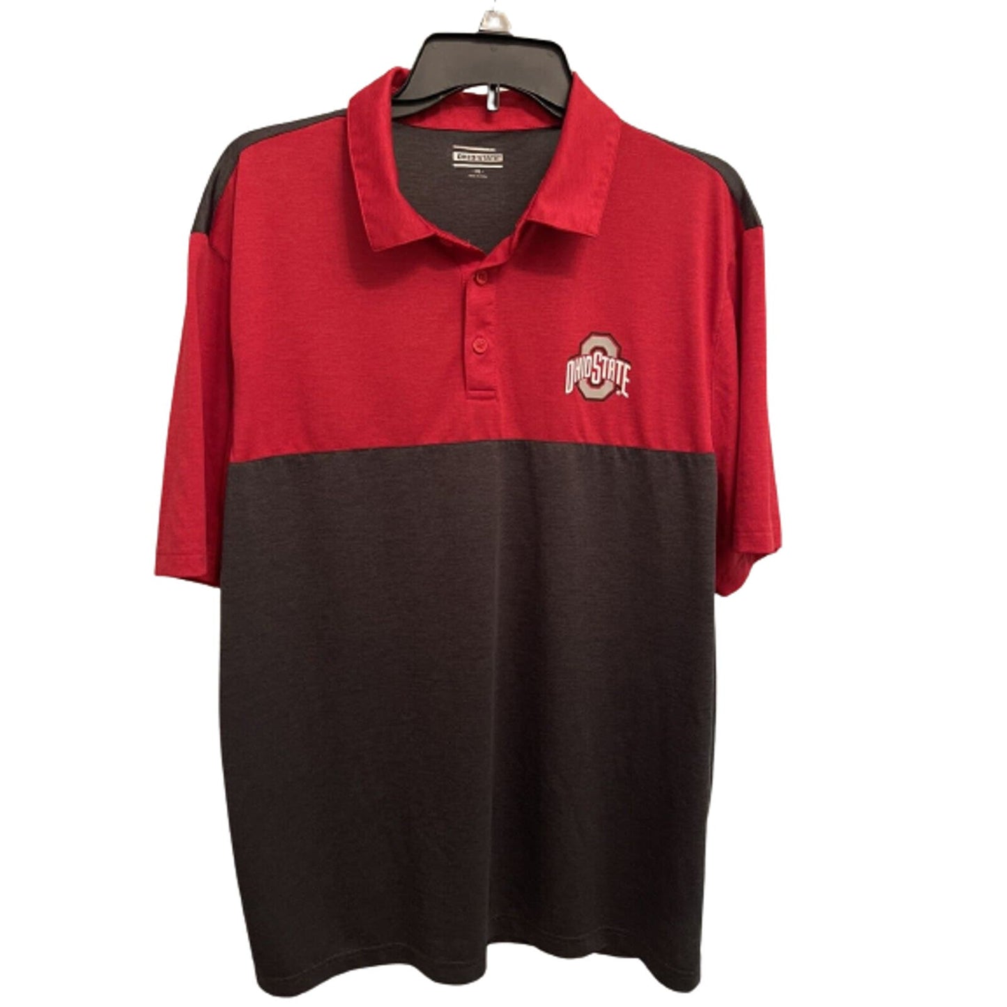 Men's Ohio State Polo Shirt - Size XL - Red & Gray - Collegiate