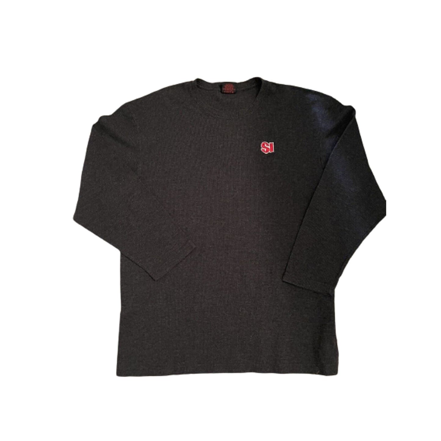 Sports Illustrated Men's XL Gray Thermal Long Sleeve Shirt - Waffle Knit