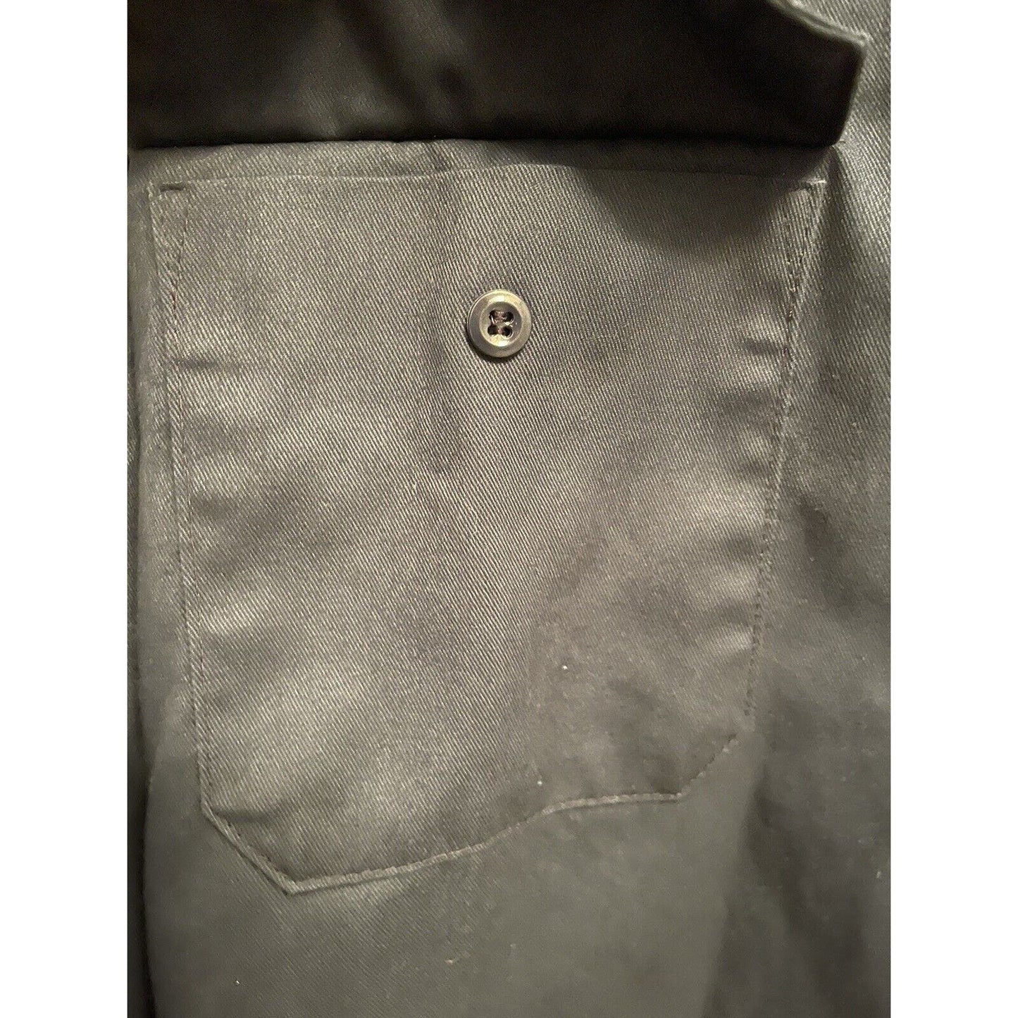 Navy Dickies Work Shirt Mens 19 - 19.5 - 34/35 3XL Button Up Long Sleeve