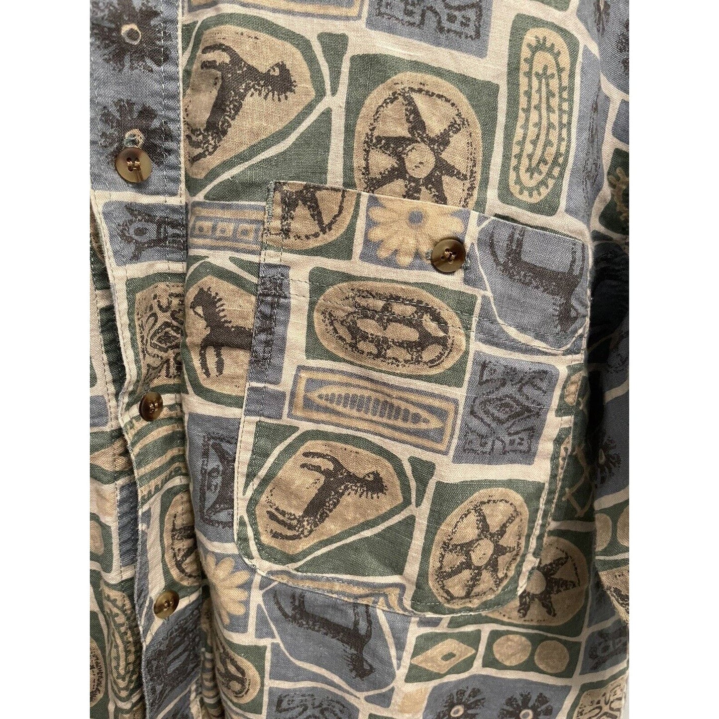 Vintage 90s Bugle Boy Company Shirt Mens Medium Button Down Big & Tall