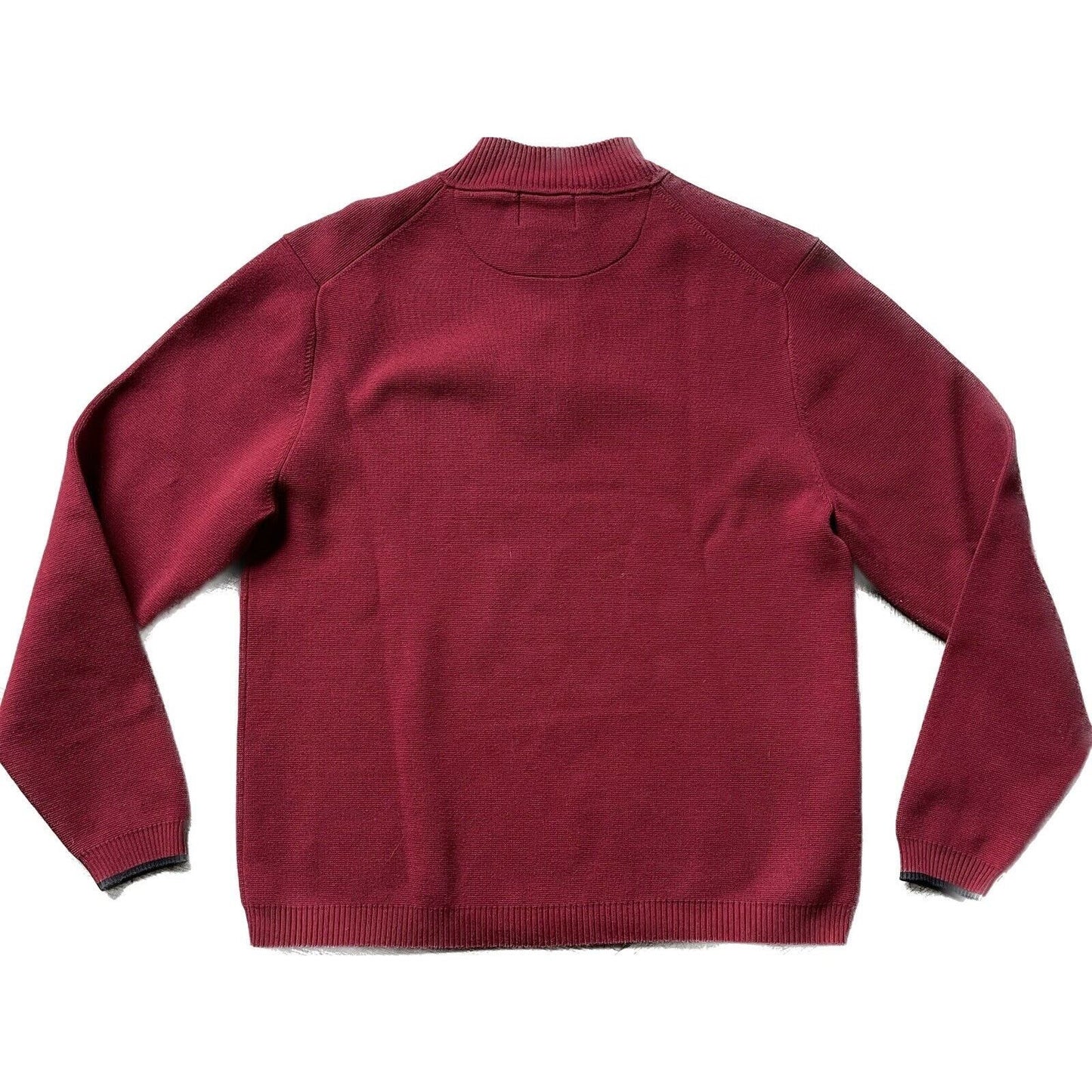 Pendleton Medium Sweater Mens Red 1/4 Zip Pullover Long Sleeve Sweatshirt Cotton