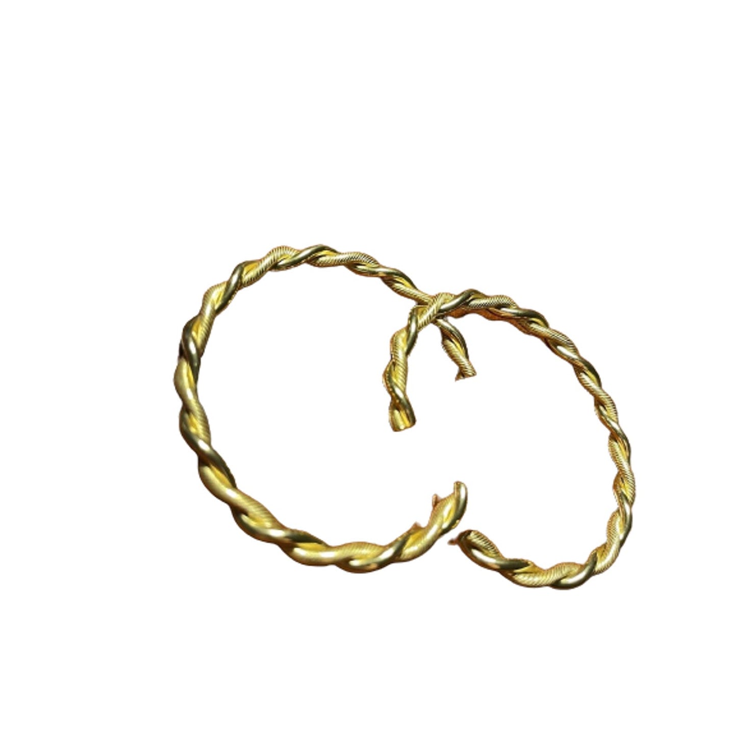 Women's Gold Rope-Design Cuff Bracelets (Set of 2)