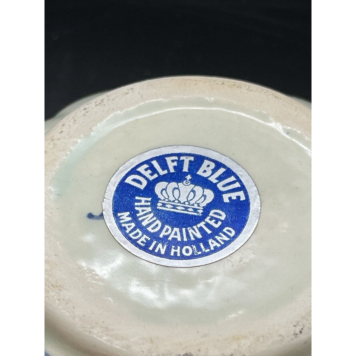 Vintage DELFTS BLAUW Blue & White Bowl Trinkets Holder Hand Painted~3.5”round