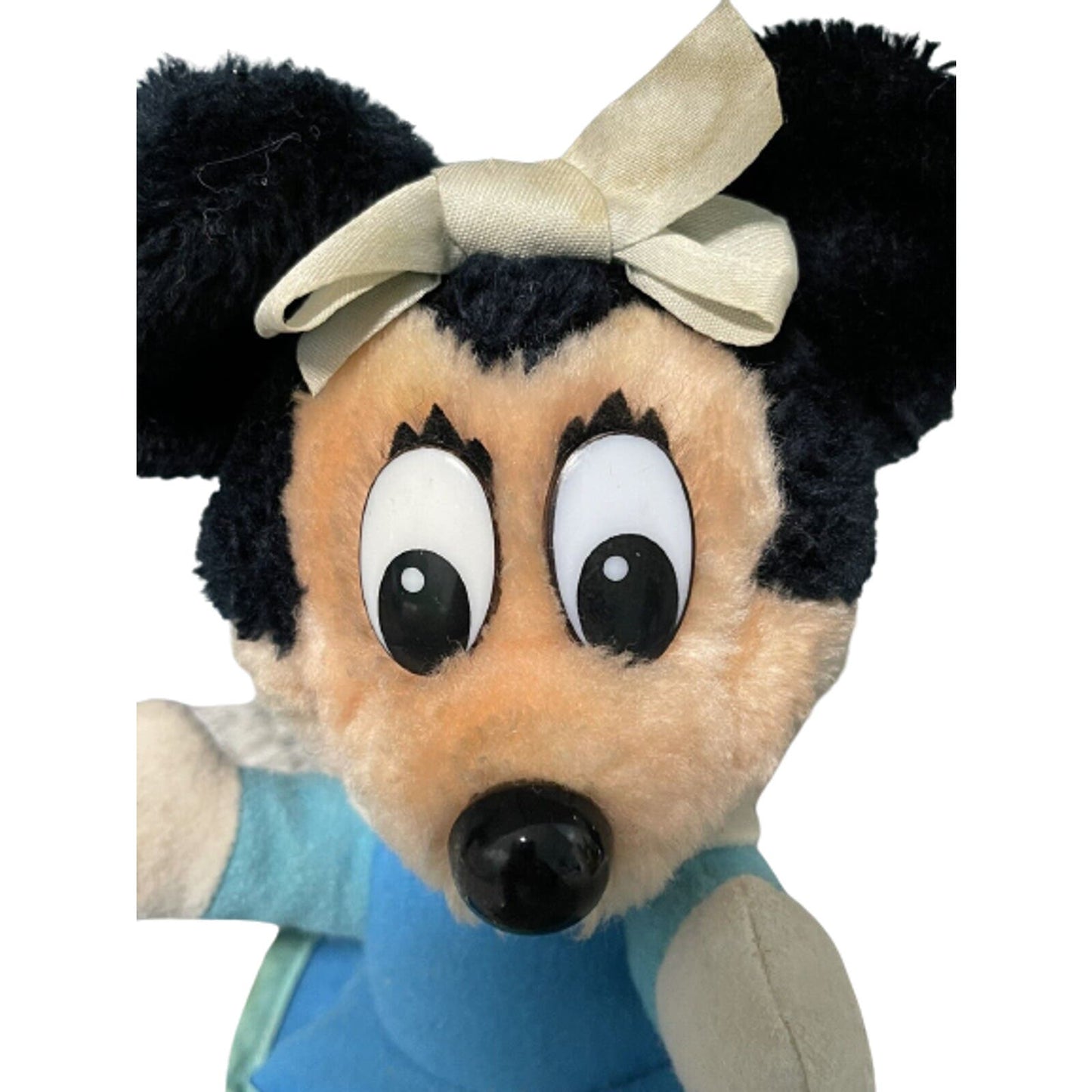 DISNEY Vintage Mickey's Christmas Carol Plush Doll Minnie Mouse Blue Dress 14